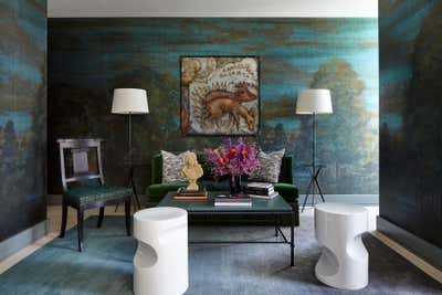  Eclectic Office and Study. 200 Amsterdam Model Residence by Bennett Leifer Interiors.