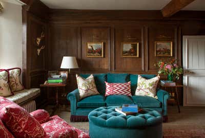  Eclectic Country House Office and Study. Dorset Farmhouse by Samantha Todhunter Design Ltd..