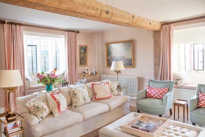  Rustic Maximalist Country House Living Room. Dorset Farmhouse by Samantha Todhunter Design Ltd..