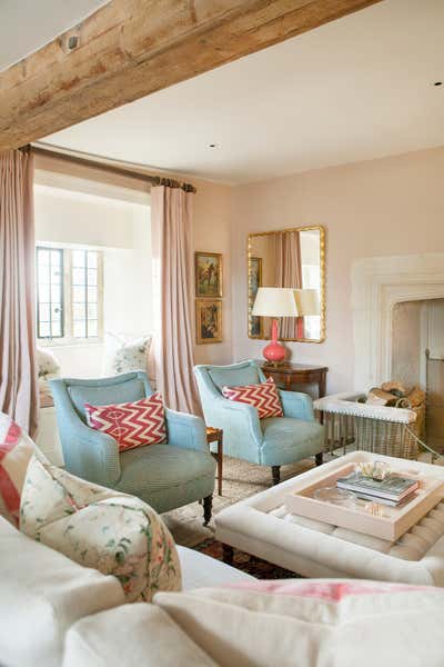  English Country Living Room. Dorset Farmhouse by Samantha Todhunter Design Ltd..