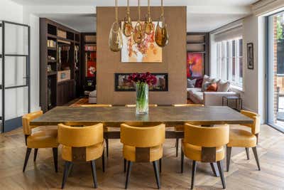  Mid-Century Modern Family Home Dining Room. Wimbledon by Samantha Todhunter Design Ltd..