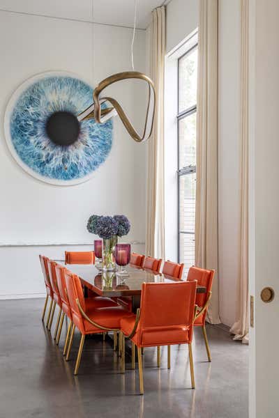  Contemporary Eclectic Family Home Dining Room. Holland Park by Samantha Todhunter Design Ltd..