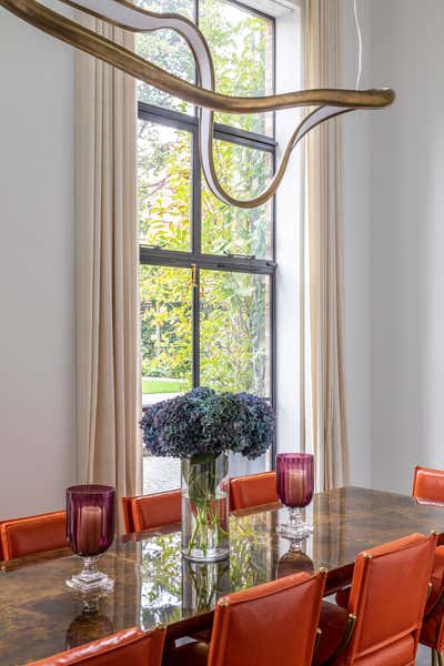 Eclectic Modern Family Home Dining Room. Holland Park by Samantha Todhunter Design Ltd..