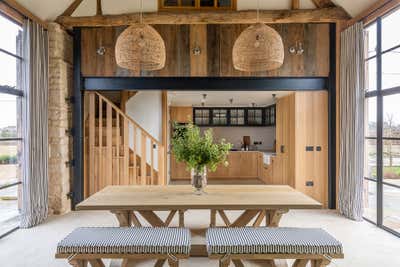  English Country Country House Open Plan. Dorset Barns by Samantha Todhunter Design Ltd..