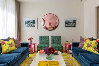 Hollywood Regency Family Home Living Room. St Johns Wood by Samantha Todhunter Design Ltd..