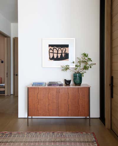 Mid-Century Modern Entry and Hall. DILIDO by Sandra Weingort Design & Interiors.
