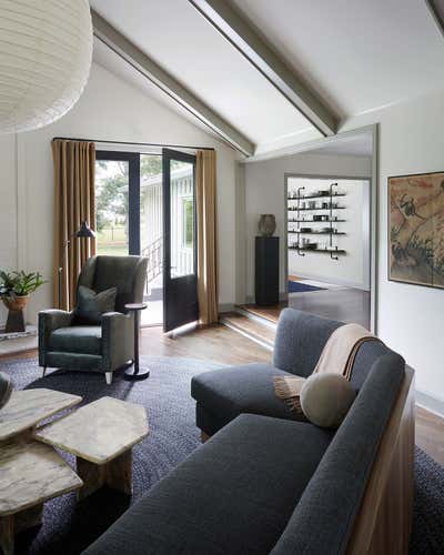  Mid-Century Modern Family Home Living Room. Chapel Hill by Luka Sanders Interiors.