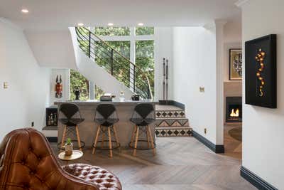  Bohemian Eclectic Family Home Bar and Game Room. West Hollywood Home by Kevin Klein Design.