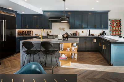  Eclectic Family Home Kitchen. West Hollywood Home by Kevin Klein Design.
