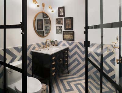  Eclectic Family Home Bathroom. West Hollywood Home by Kevin Klein Design.