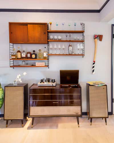  Craftsman Eclectic Family Home Bar and Game Room. Huntley Home by Kevin Klein Design.