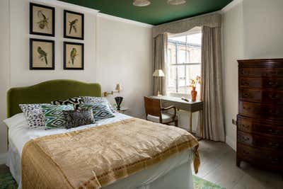  Hollywood Regency Regency Apartment Bedroom. Warwick Avenue Classical by Anouska Tamony Designs.