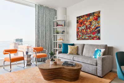 Eclectic Apartment Office and Study. 50 West by Revamp Interior Design.