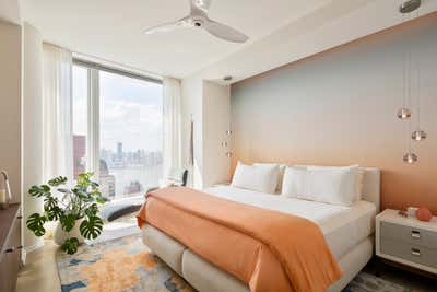 Eclectic Apartment Bedroom. 50 West by Revamp Interior Design.