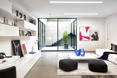  Minimalist Family Home Living Room. Floating Boxes by Maydan Architects.