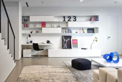  Minimalist Family Home Living Room. Floating Boxes by Maydan Architects.