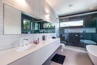  Modern Family Home Bathroom. Floating Boxes by Maydan Architects.
