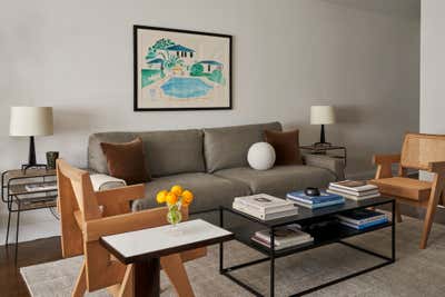  Mid-Century Modern Apartment Living Room. 5th Ave by Julia Baum Interiors.