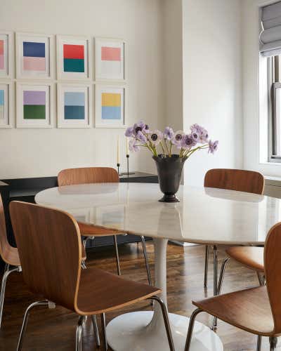  Mid-Century Modern Apartment Dining Room. 5th Ave by Julia Baum Interiors.