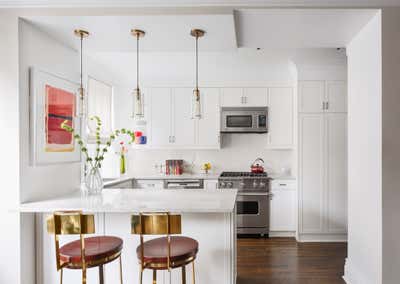  Contemporary Transitional Kitchen. HIP NYC APARTMENT by Nicole Forina Home.
