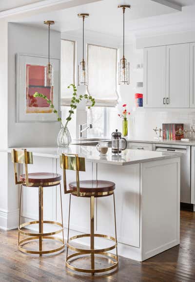  Contemporary Transitional Kitchen. HIP NYC APARTMENT by Nicole Forina Home.