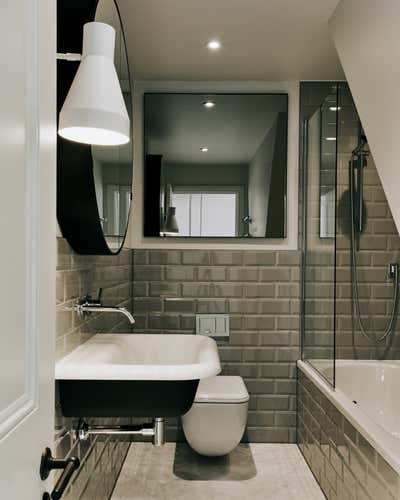  Minimalist Mid-Century Modern Family Home Bathroom. The Boltons Residence by Originate Architects.