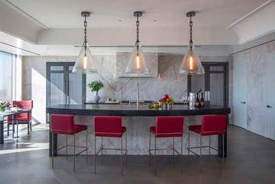  Modern Eclectic Apartment Kitchen. Los Angeles Penthouse by White Webb LLC.