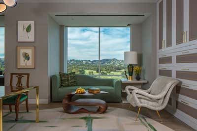  Modern Eclectic Apartment Office and Study. Los Angeles Penthouse by White Webb LLC.