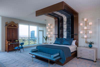  Eclectic Apartment Bedroom. Los Angeles Penthouse by White Webb LLC.