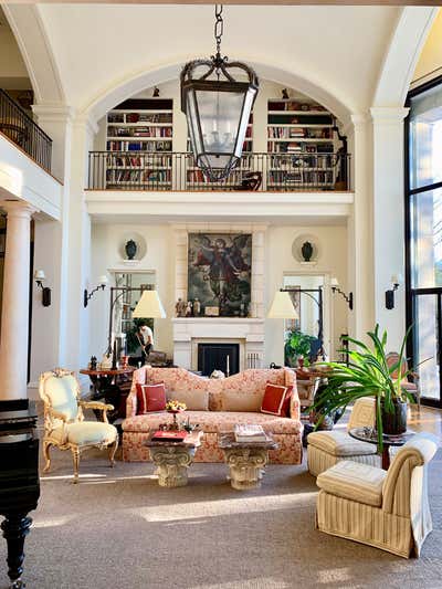  Mediterranean Traditional Country House Living Room. Hudson Valley Estate by White Webb LLC.