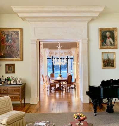  Mediterranean Country House Living Room. Hudson Valley Estate by White Webb LLC.