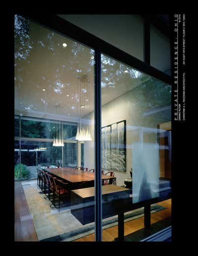  Modern Family Home Dining Room. COURTYARD HOUSE by Christine A.L. Restaino Architect P.C..