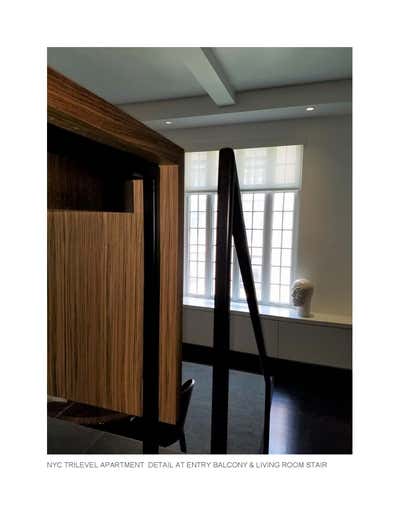 Modern Entry and Hall. NYC TRILEVEL APARTMENT by Christine A.L. Restaino Architect P.C..