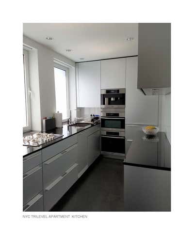 Modern Apartment Kitchen. NYC TRILEVEL APARTMENT by Christine A.L. Restaino Architect P.C..