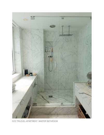 Modern Apartment Bathroom. NYC TRILEVEL APARTMENT by Christine A.L. Restaino Architect P.C..
