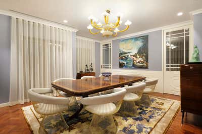  Art Deco Mid-Century Modern Family Home Dining Room. The Blue House by OMNU.
