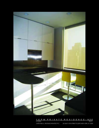 Modern Apartment Kitchen. 1 CENTRAL PARK WEST APARTMENT by Christine A.L. Restaino Architect P.C..