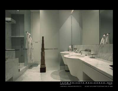 Modern Apartment Bathroom. 1 CENTRAL PARK WEST APARTMENT by Christine A.L. Restaino Architect P.C..