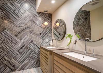  Mid-Century Modern Vacation Home Bathroom. Woodland Hills Estate by Yvonne Randolph LLC.