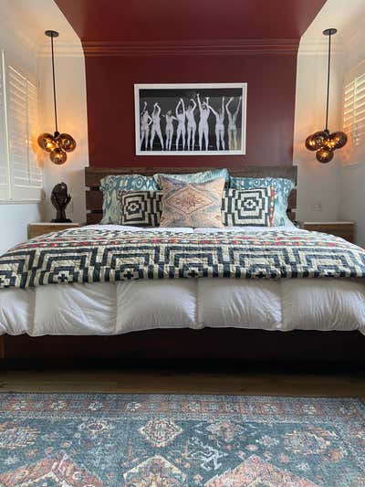  Eclectic Maximalist Vacation Home Bedroom. Mandalay Bay by Yvonne Randolph LLC.
