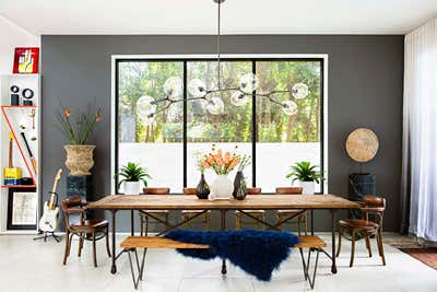  Maximalist Bachelor Pad Dining Room. West Hollywood  by Peti Lau Inc.