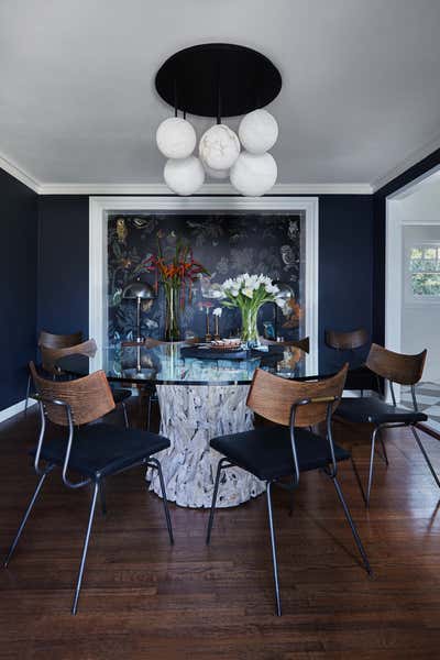  Maximalist Preppy Dining Room. A Hollywood Industry Executive Family Home by Peti Lau Inc.