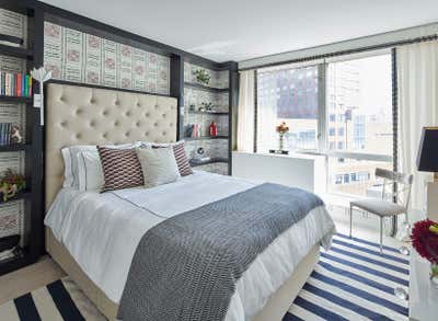  Contemporary Mid-Century Modern Bedroom. New York Pied A Terre by Peti Lau Inc.