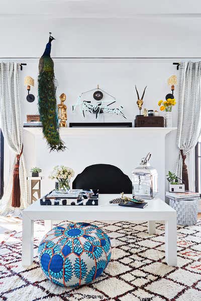  Eclectic Transitional Apartment Living Room. Maximalist Eclectic Home by Peti Lau Inc.