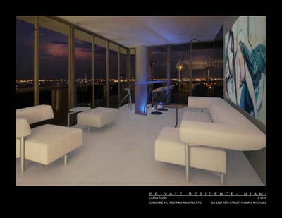  Modern Apartment Living Room. MIAMI PENTHOUSE APARTMENT by Christine A.L. Restaino Architect P.C..