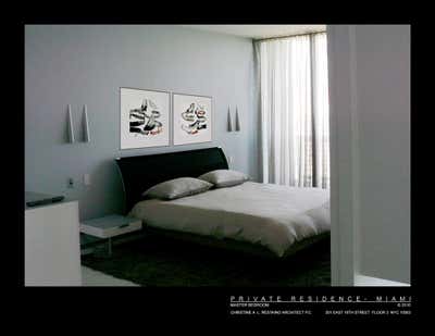  Modern Apartment Bedroom. MIAMI PENTHOUSE APARTMENT by Christine A.L. Restaino Architect P.C..