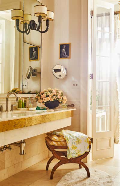  Maximalist Transitional Family Home Bathroom. Anne Boone House by Ceara Donnelley Ltd. Co..