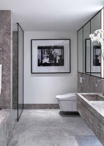 Contemporary Apartment Bathroom. Regent's crescent London by Olga Ashby Interiors.