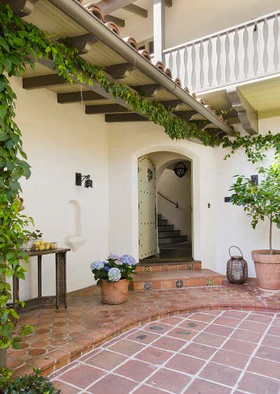  Mediterranean Family Home Entry and Hall. Santa Monica Spanish Colonial by Christine Markatos Design.