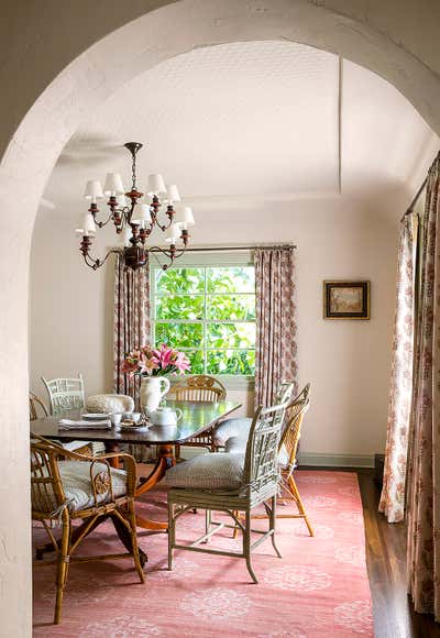  Mediterranean Family Home Dining Room. Santa Monica Spanish Colonial by Christine Markatos Design.